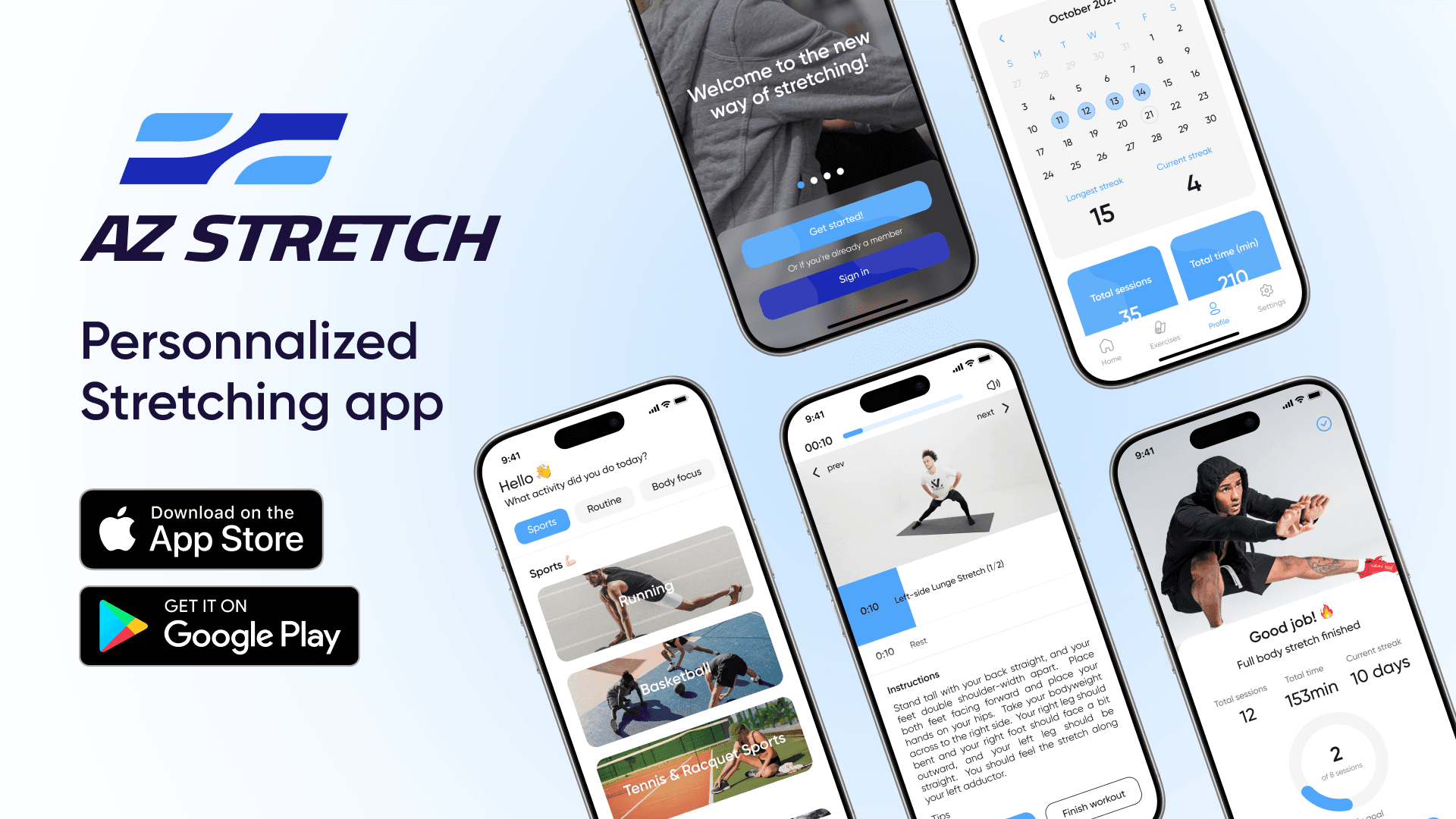 AZ Stretch - Algorithm-Powered Personalized Stretching App