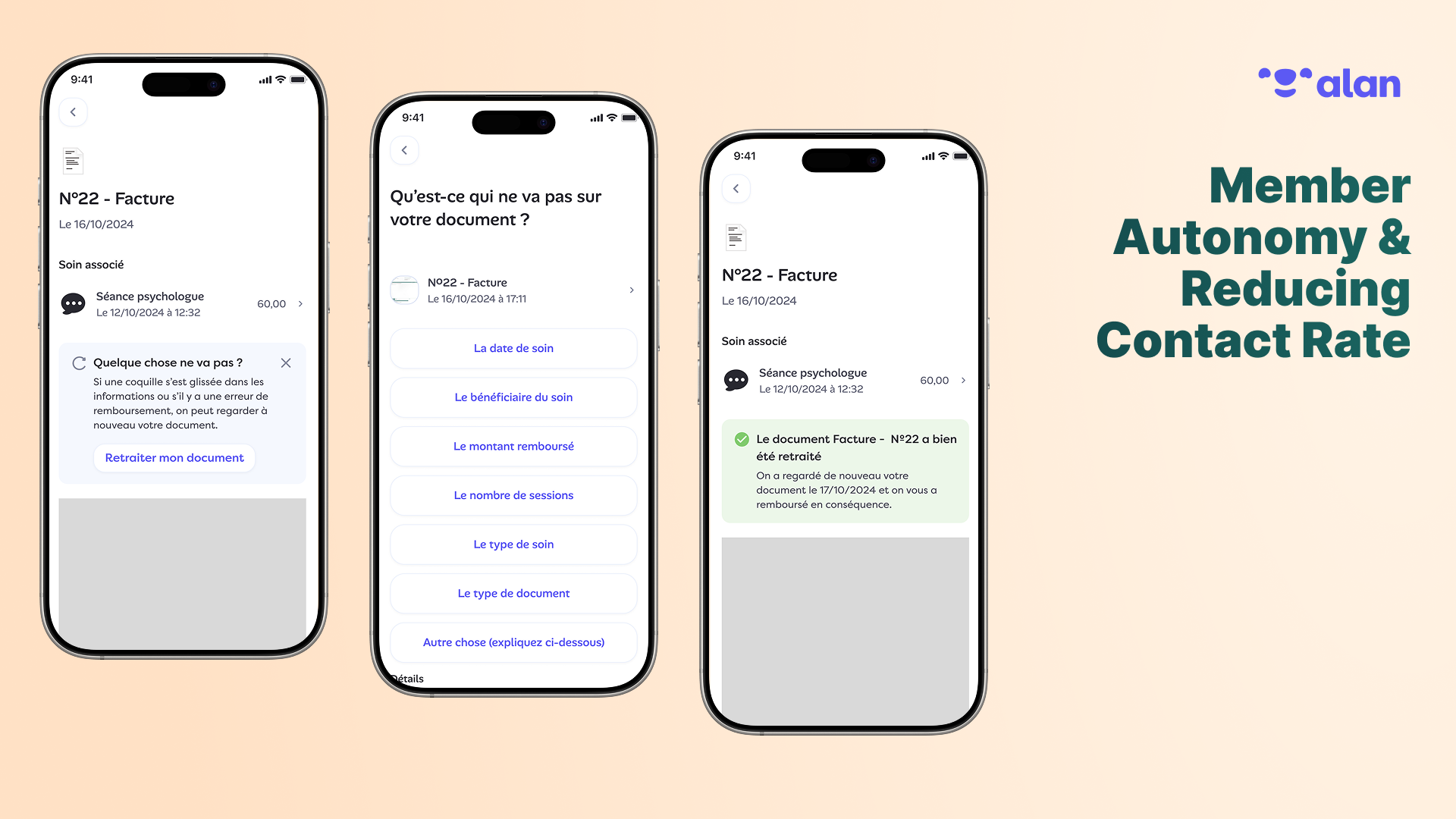 Alan: Giving Members more Autonomy and Reducing Contact Rate