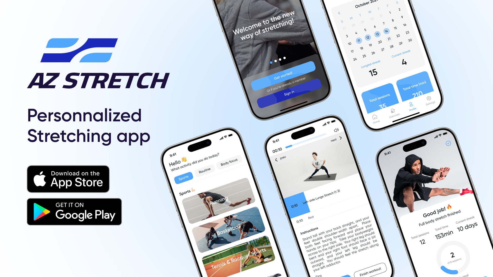 AZ Stretch - Algorithm-Powered Personalized Stretching App